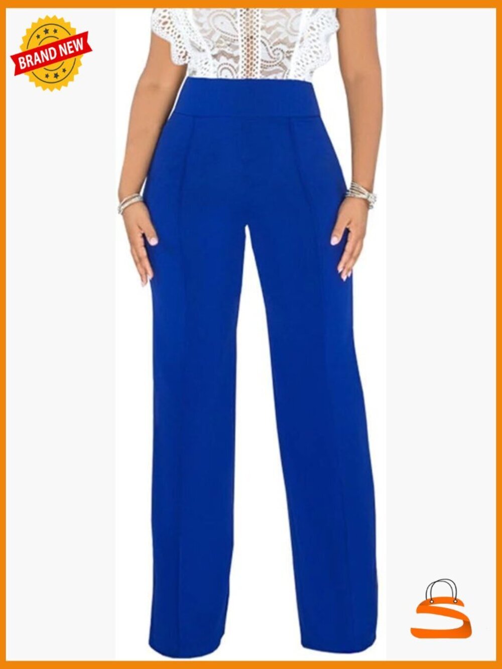 High Waisted Bootcut Dress Pants Stretchy Pull On Work Trousers